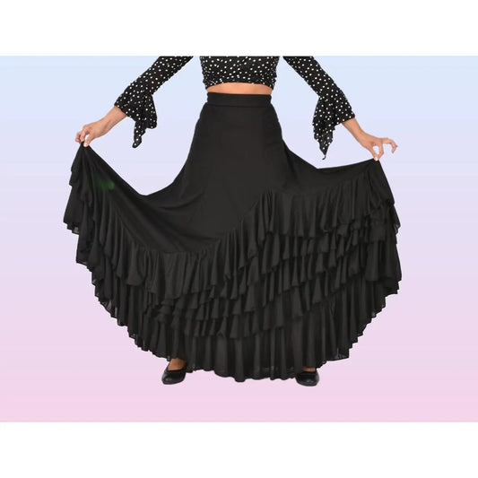 Professional flamenco skirt with 5 ruffles