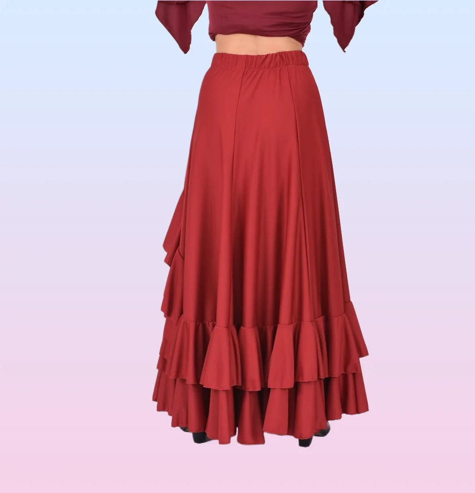 Professional flamenco skirt with 5 ruffles