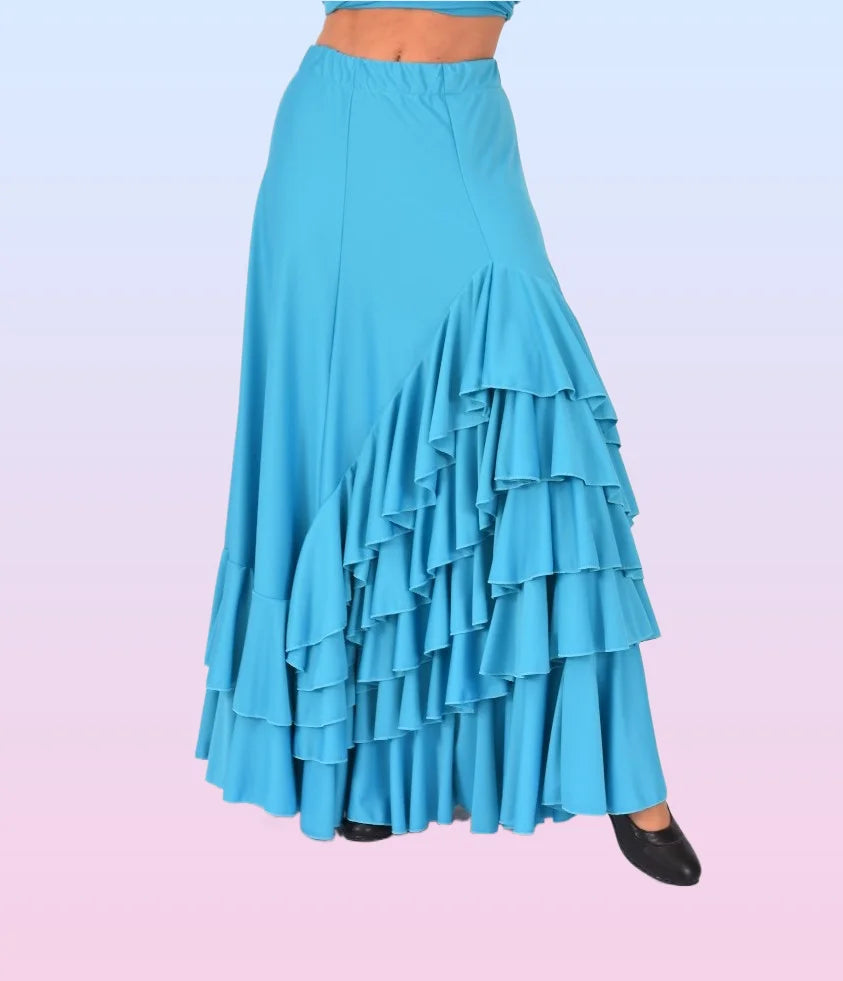 Professional flamenco skirt with 5 ruffles